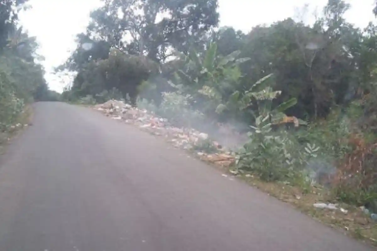 Jalan Menuju Dermaga Borong Jadi Tempat Pembuangan Sampah. Ini Langkah Camat Borong