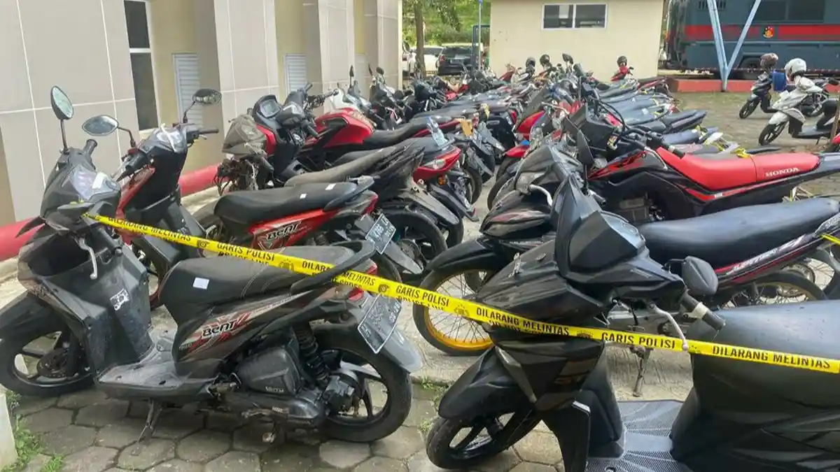 Ruko di Pedurungan Semarang Dipakai untuk Simpan 37 Motor Bodong, Diduga Hasil Kejahatan