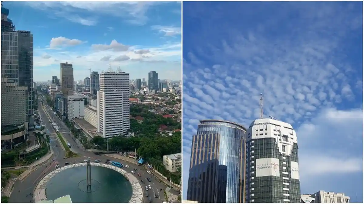 LIHAT! Potret Langit Jakarta Biru dan Bersih Saat Masyarakat Lakukan Isolasi Diri dan #DirumahAja
