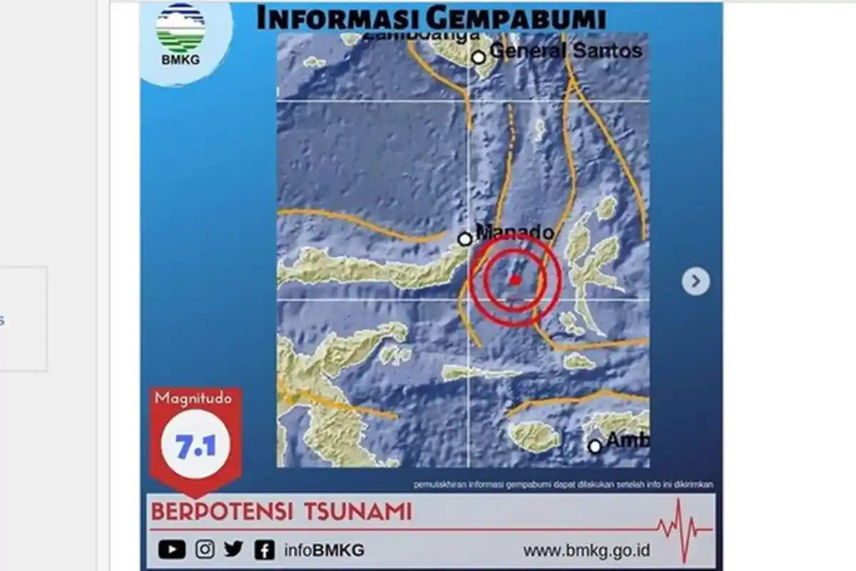 20 Detik Guncang Ternate, Gempa Magnitudo 7,1 Bikin Warga Panik Lari Keluar Rumah