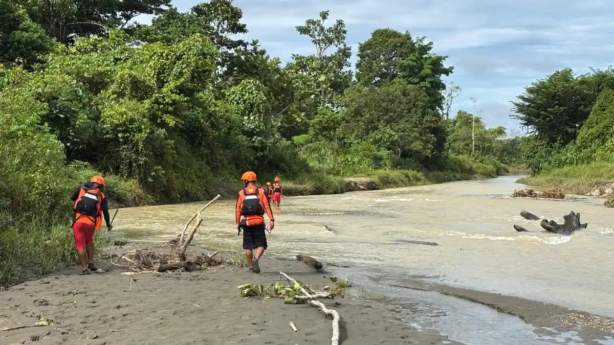 Tim SAR Timika Hentikan Pencarian Bocah Terseret Arus Sungai di Kali Selamat Datang Mimika