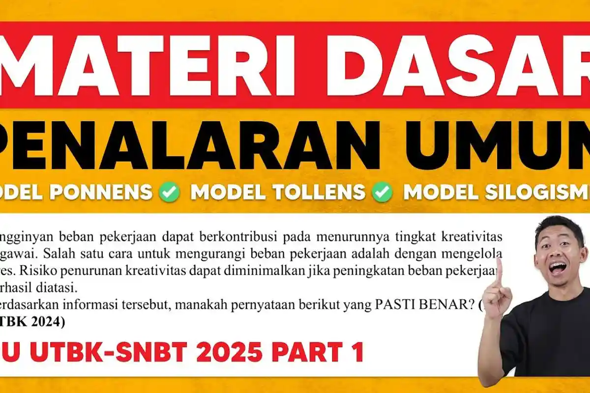 10 Kunci Jawaban Soal UTBK Materi Penalaran Umum TPS, Acuan Siswa Belajar Sebelum SNBT Dimulai