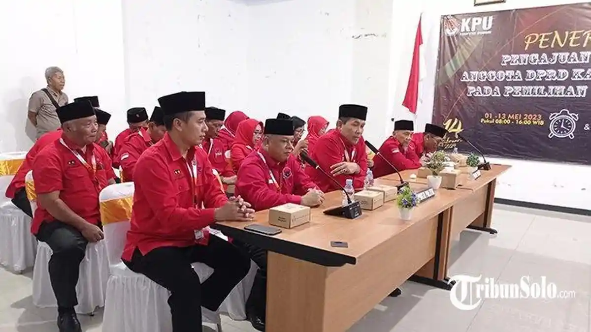 6 Caleg Terpilih Hasil Pemilu 2024 dari PDIP Mengundurkan Diri Saat Penetapan Anggota DPRD Wonogiri