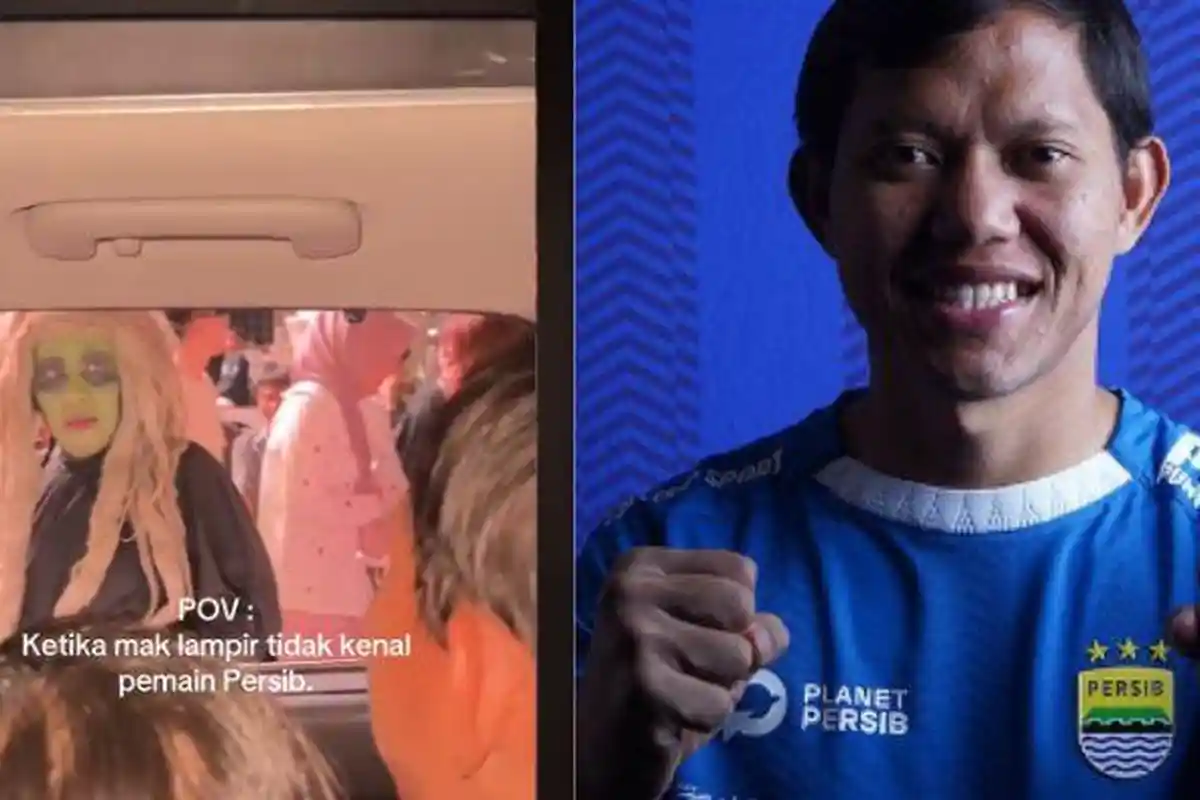 Momen Lucu 'Mak Lampir' Salah Kenali Adam Alis, Dikiranya Legenda Persib Bandung Eka Ramdani