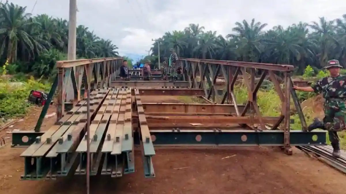 Jembatan Bailey Darurat di Panton Nisam Rampung, Akses Warga Kembali Terhubung
