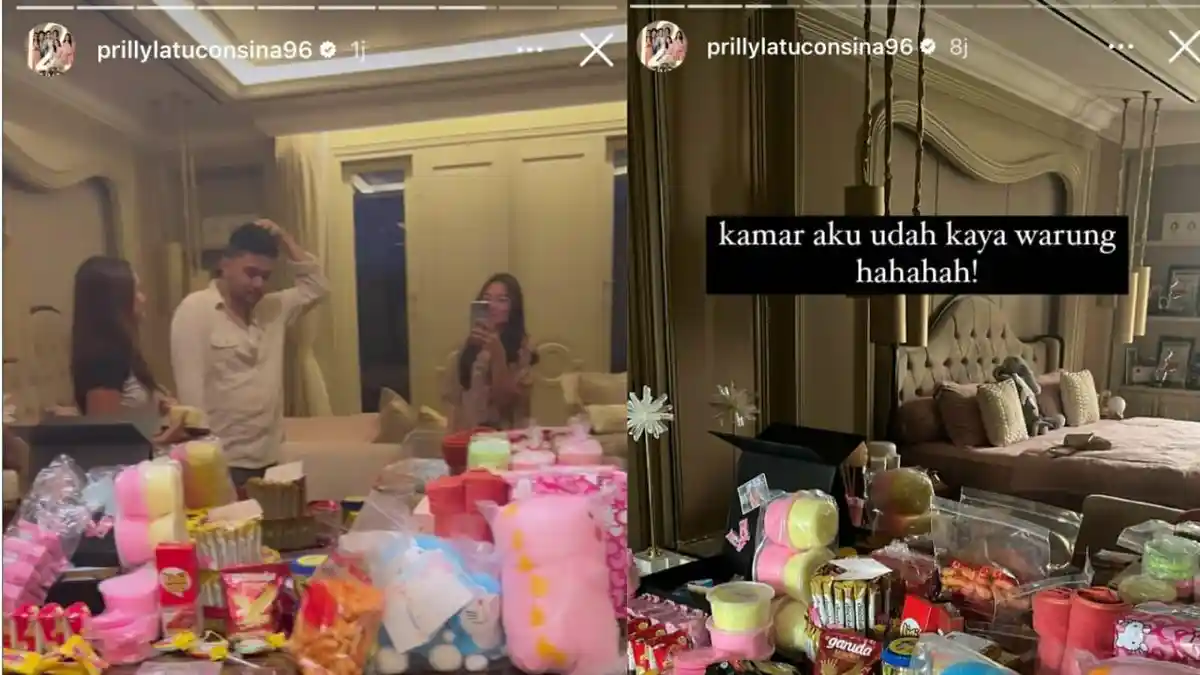 Kamar Prilly Latuconsina Penuh Jajanan Warung: Silahkan Kalau Mau Ambil