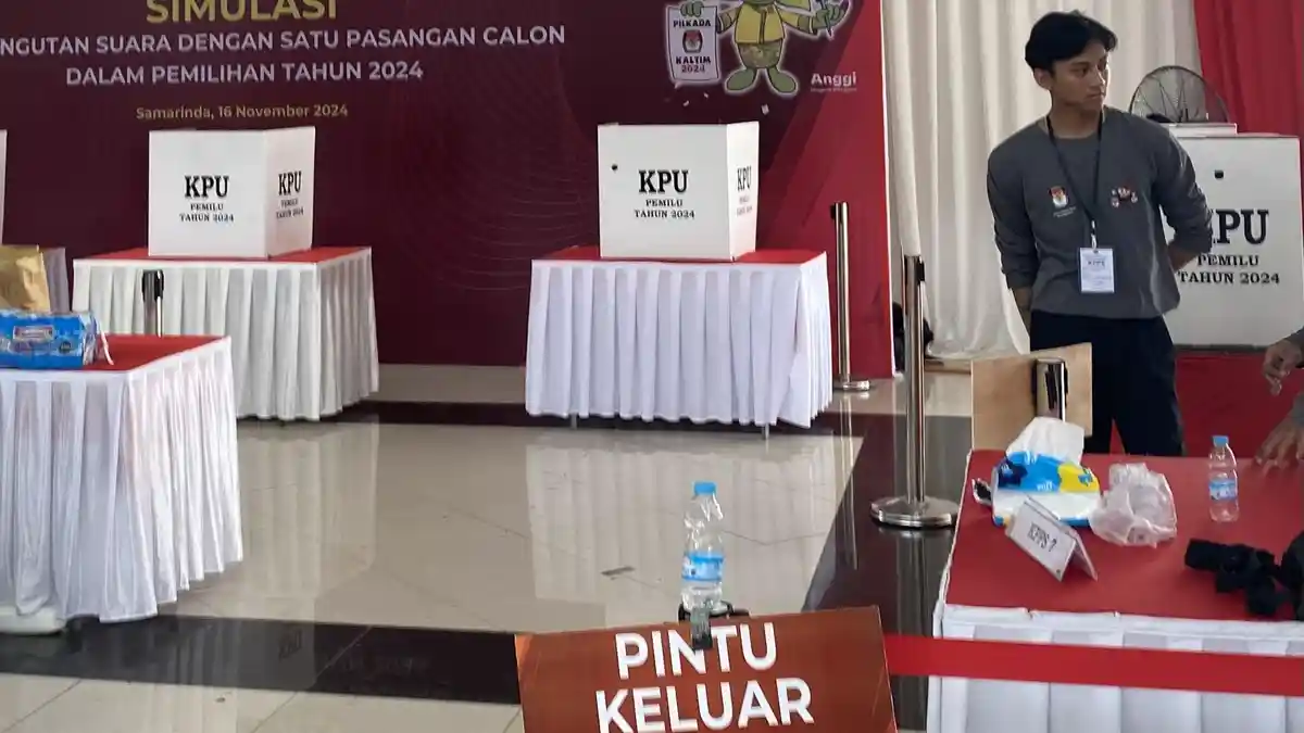 KPU Samarinda Simulasi Pemungutan Suara di Sempaja, PPK dan PPS Diundang