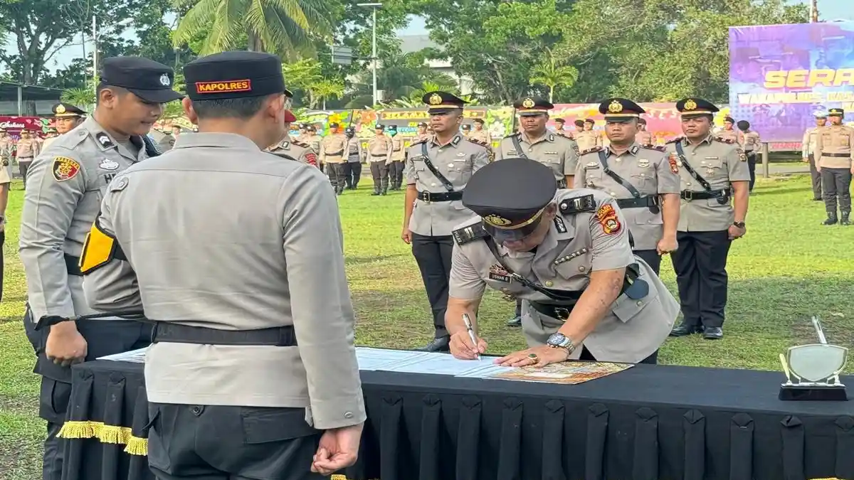 Sertijab, Kompol I Putu Suryawan Kini Jabat Wakapolres OKI, Iptu Rio Trisno Jadi Kasat Reskirm