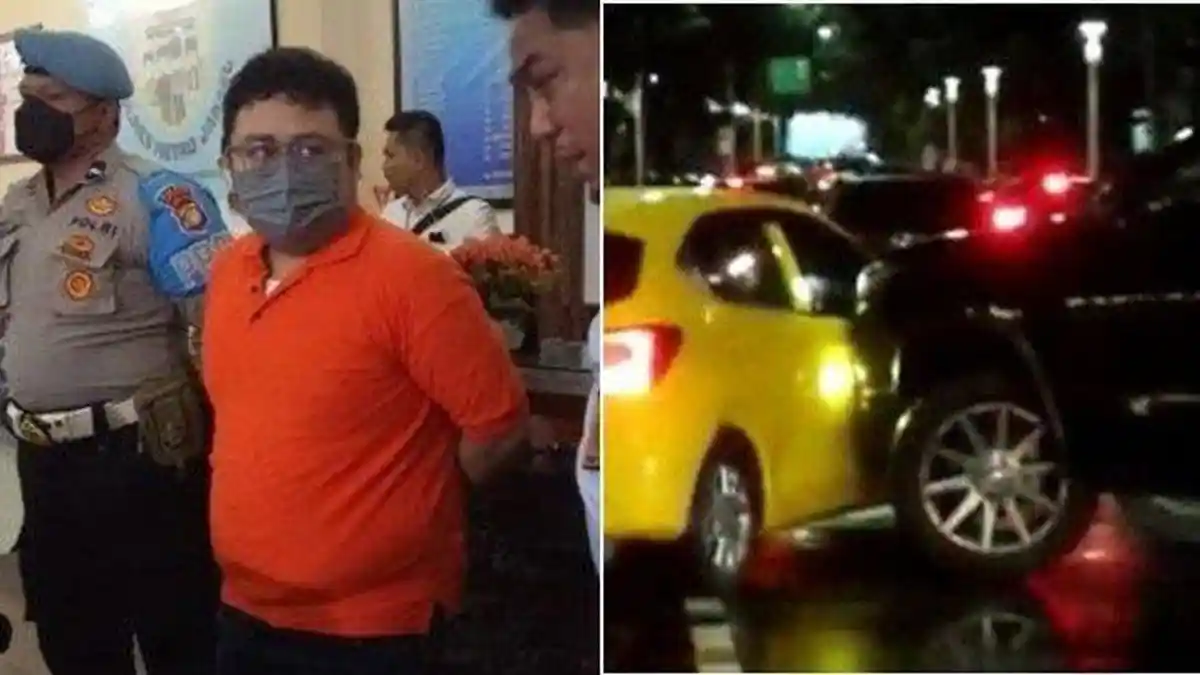 Tampang Giorgio Ramadhan alias GR, Pengemudi Fortuner yang Rusak Mobil Taksi Online, Kini Tersangka
