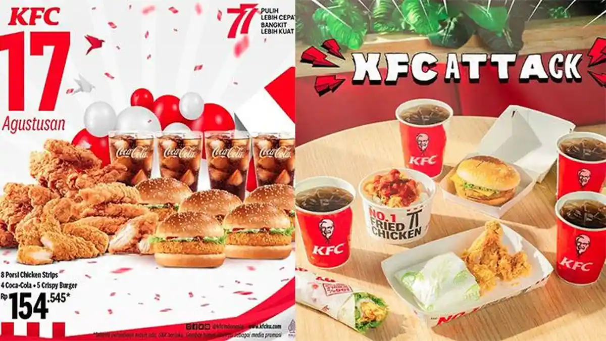 Promo KFC Hari Ini 18 Agustus 2022, 3 Porsi Chicken Strips 4 Coca-Cola 5 Crispy Burger Rp 154 Ribuan