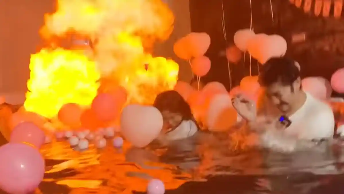 VIDEO Balon Meledak Keluarkan Api, HUT Suami Dewi Perssik Berbuah Petaka