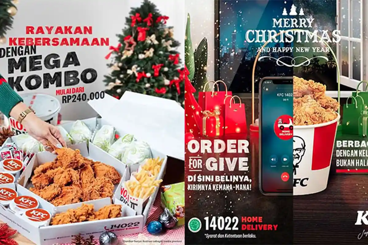 Promo KFC Hari Ini 26 Desember 2021, Paket Mega Kombo Ayam Goreng Nasi Kentang Chicken Strip Pudding