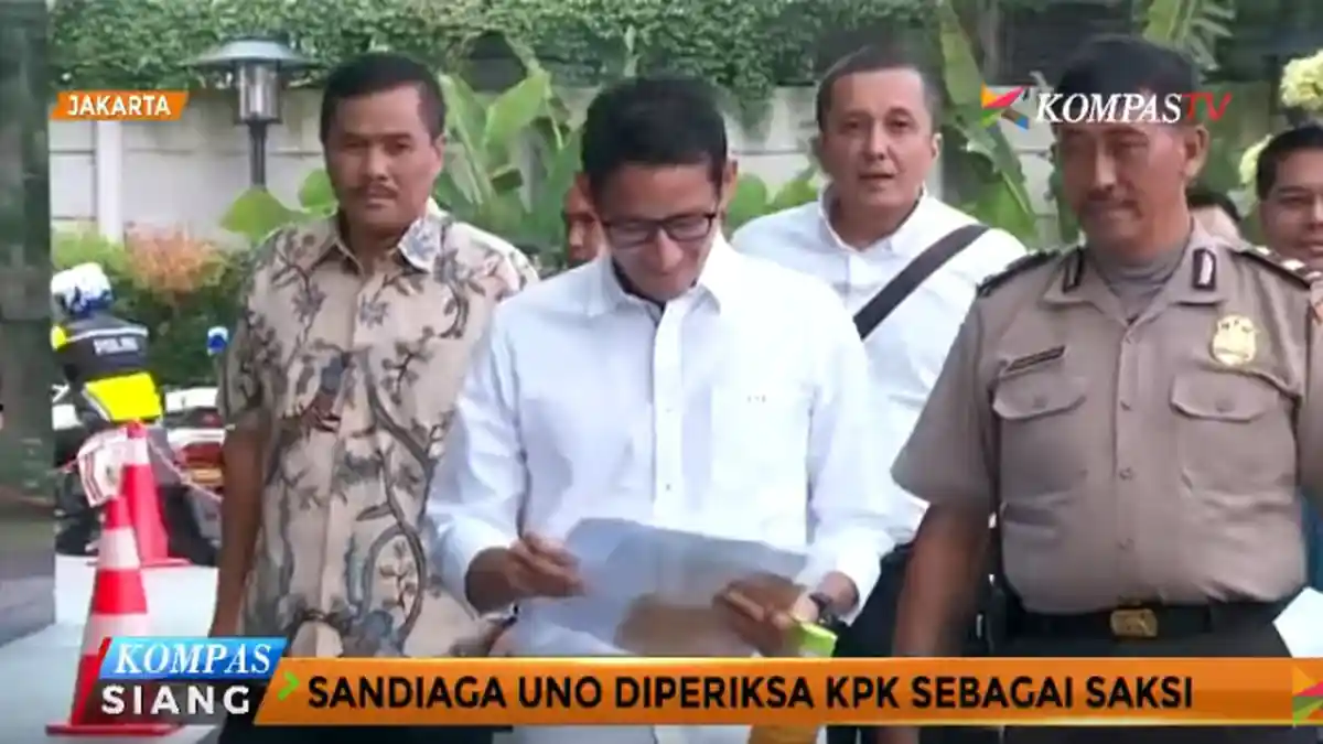 KPK Belum Berencana Konfrontir Sandiaga Uno dengan Nazaruddin