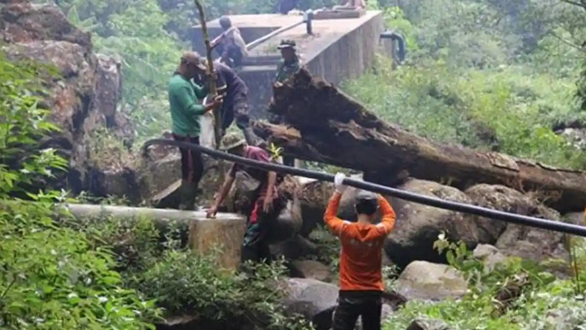 Berkah Progam TMMD, Puluhan KK di Lereng Argopuro Bisa Nikmati Air Bersih