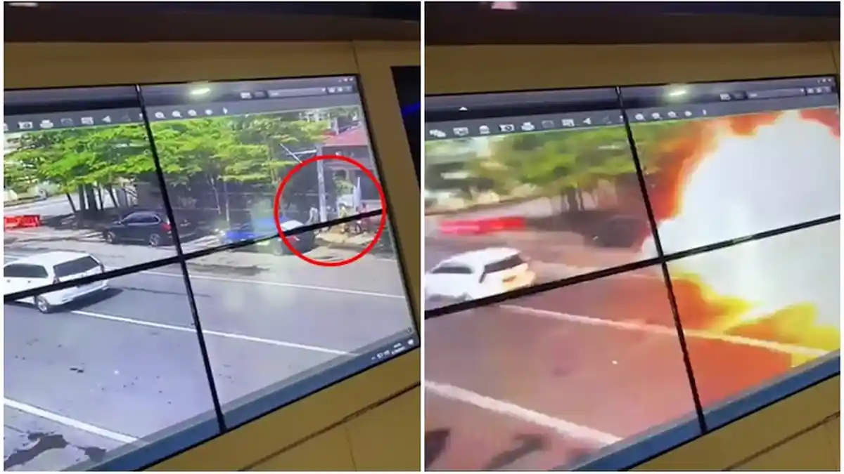 Rekaman CCTV Ledakan Bom Tadi Pagi di Depan Gereja Katedral Makassar, Ini Videonya