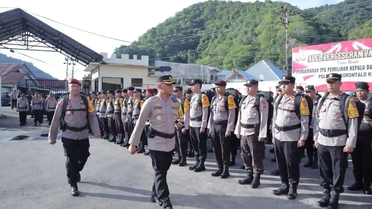 276 TPS di Kota Gorontalo Diamankan 306 Polisi Selama Tahapan Pencoblosan Hingga Pemungutan