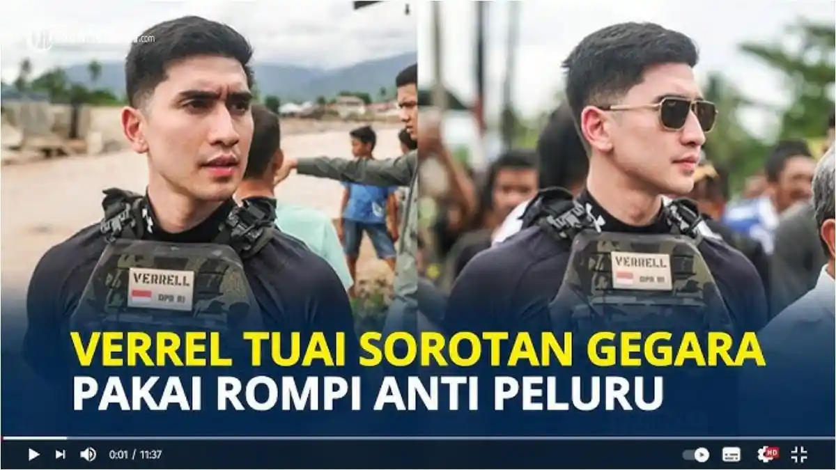 Bak Mau Perang, Rompi Verrell Bramasta saat Bantu Korban Banjir ...
