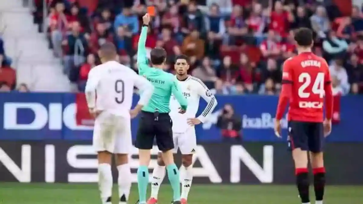Jude Bellingham Dikartu Merah, Real Madrid Ditahan Imbang Osasuna 1-1
