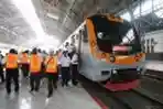 Uji Coba KRL di Stasiun Tj Priok