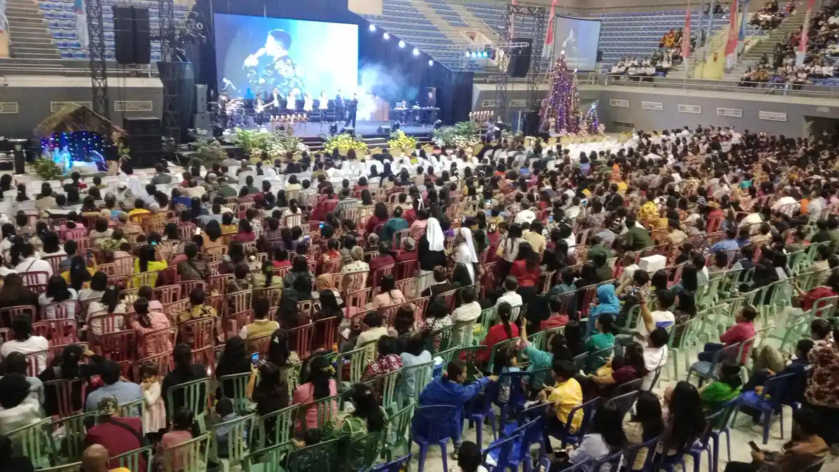 Perayaan Natal Oikumene Umat Kristen dan Katolik se-Sumsel, Ribuan Jemaat Rayakan Kebersamaan