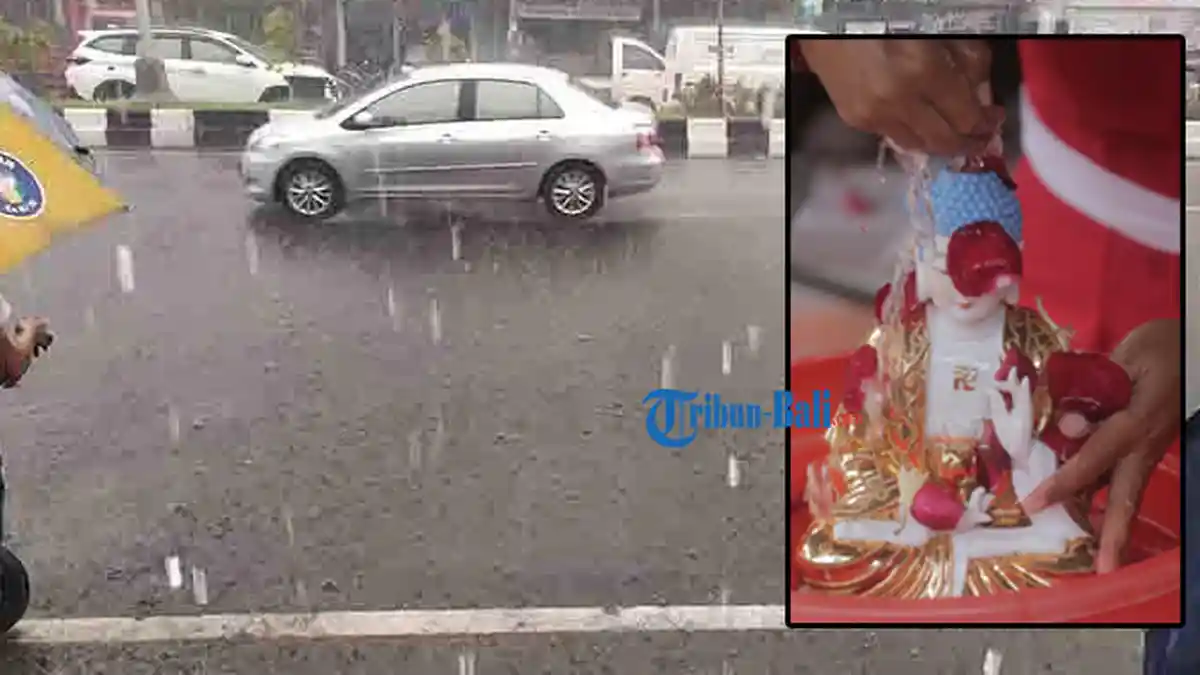 Hujan dan Imlek Benarkah Terkait Rezeki? Denpasar Bali Diprediksi Hujan Petir Siang Hari
