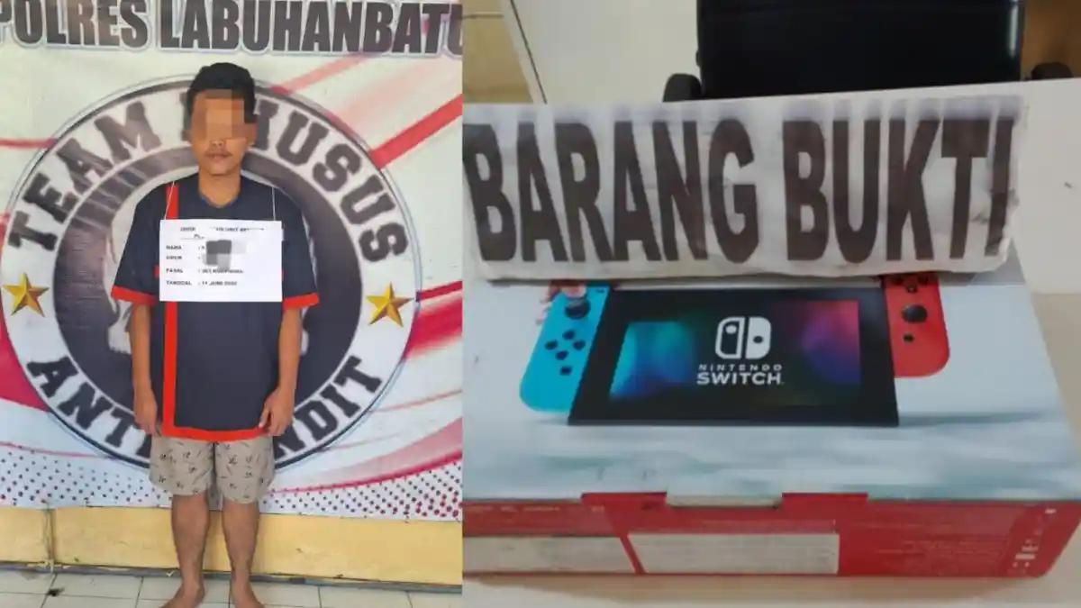 Pelaku Pencurian Nintendo Switch Ditangkap Polsek Bilah Hulu, Korban Alami Kerugian 12 Juta Rupiah