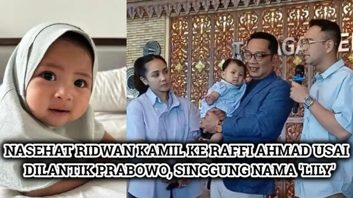 Bocoran Nasehat Ridwan Kamil ke Raffi Ahmad usai Dilantik Prabowo Jadi Utusan Khusus, Singgung Lily