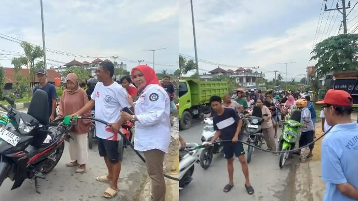 Eks Anggota DPRD Kendari Bagi-bagi BBM Gratis Jenis Pertalite, Serentak 44 Lokasi Pertamini
