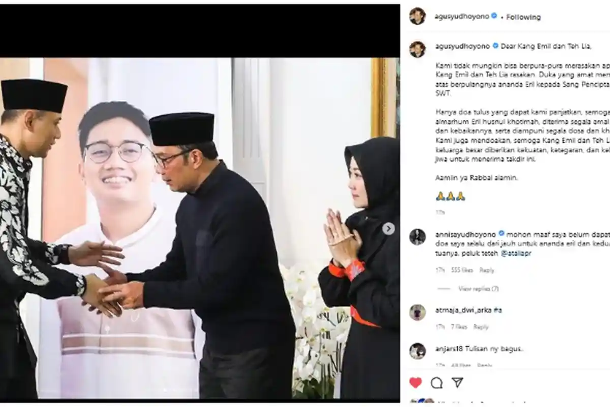 AHY Datang Melayat dan Sampaikan Duka Cita pada Ridwan Kamil, Tak Ditemani Annisa Yudhoyono?