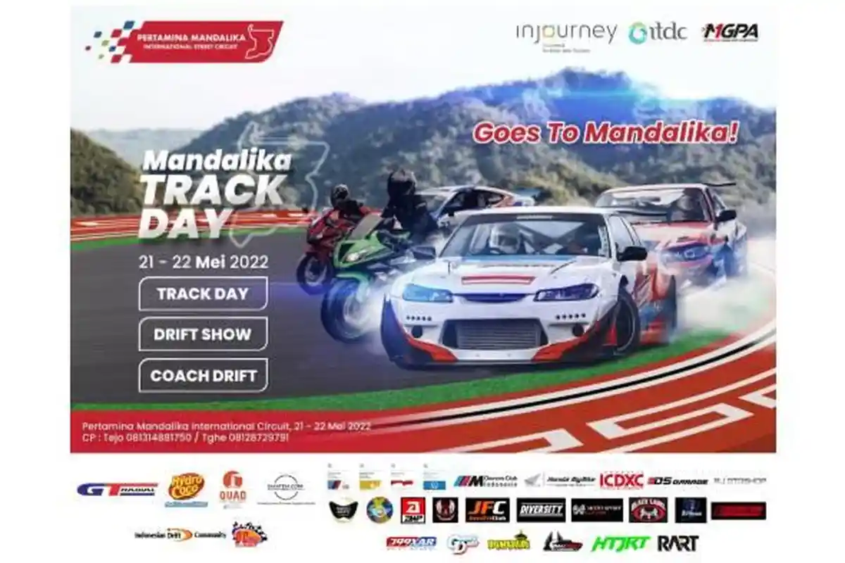 Jadwal Lengkap Mandalika Track Day di Sirkuit Mandalika 21-22 Mei 2022