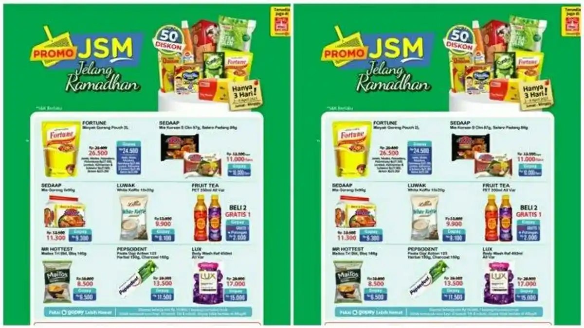 Promo JSM Alfamart Hari Jumat 2 April 2021, Banyak Diskon Jelang Ramadhan, Cek Katalog di Sini
