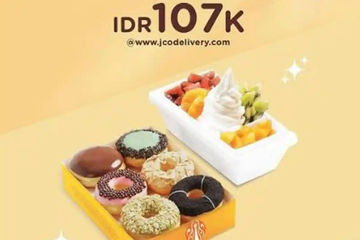 6 Promo JCO Hari Ini 11 Februari 2023, 1/2 Dzn Donuts + 1 Jcool To Go hanya Rp107 Ribu
