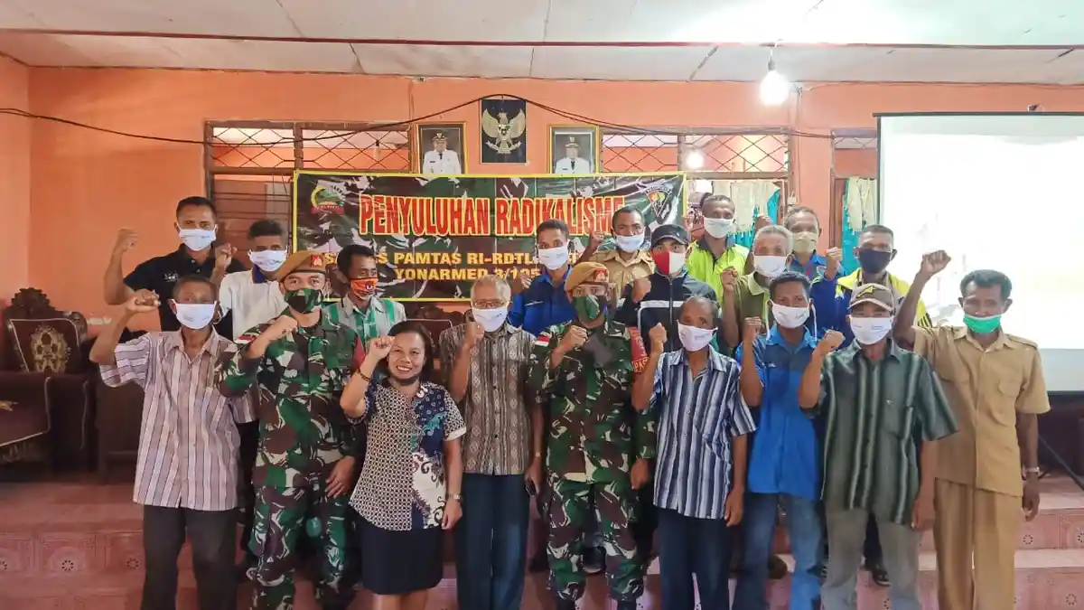 Tangkal Radikalisme, Satgas Yonarmed 3/105 Tarik Ajak Masyarakat Tak Mudah Terprovokasi