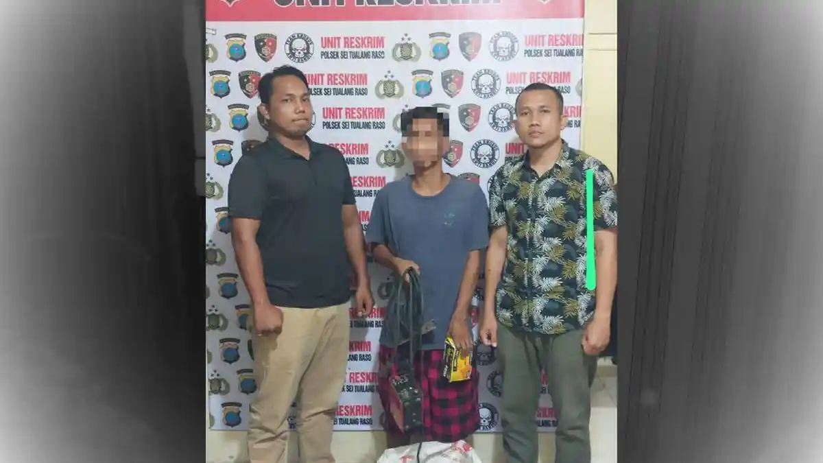 Polsek Sei Tualang Raso Amankan Pelaku Pencurian di Bengkel