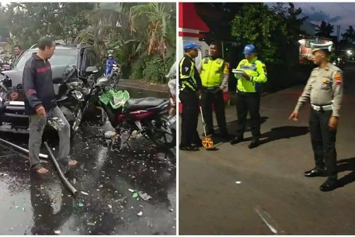 Kecelakaan Maut, Seorang Pemotor Tewas di Tempat, Tabrakan Beruntun 4 Kendaraan