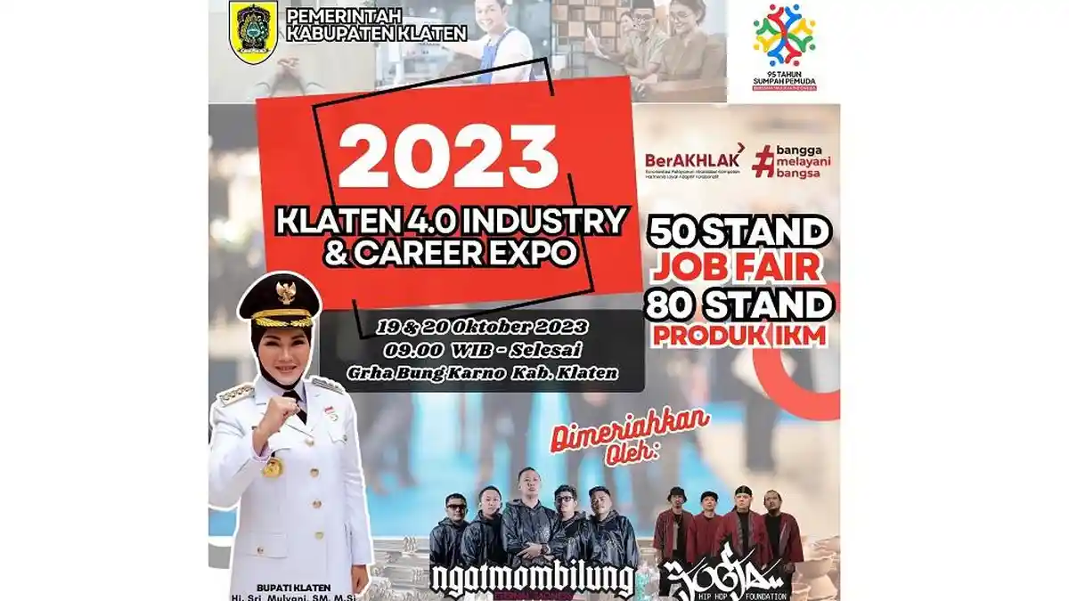 Disperinaker Klaten Gelar Job Fair, Bupati Sri Mulyani Minta Masyarakat Maksimalkan Kesempatan