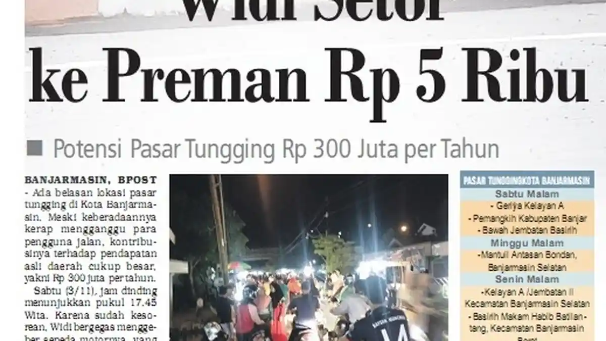 Widi Mengais Rezeki dari Pasar Tungging, Untung Rugi Tergantung Cuaca