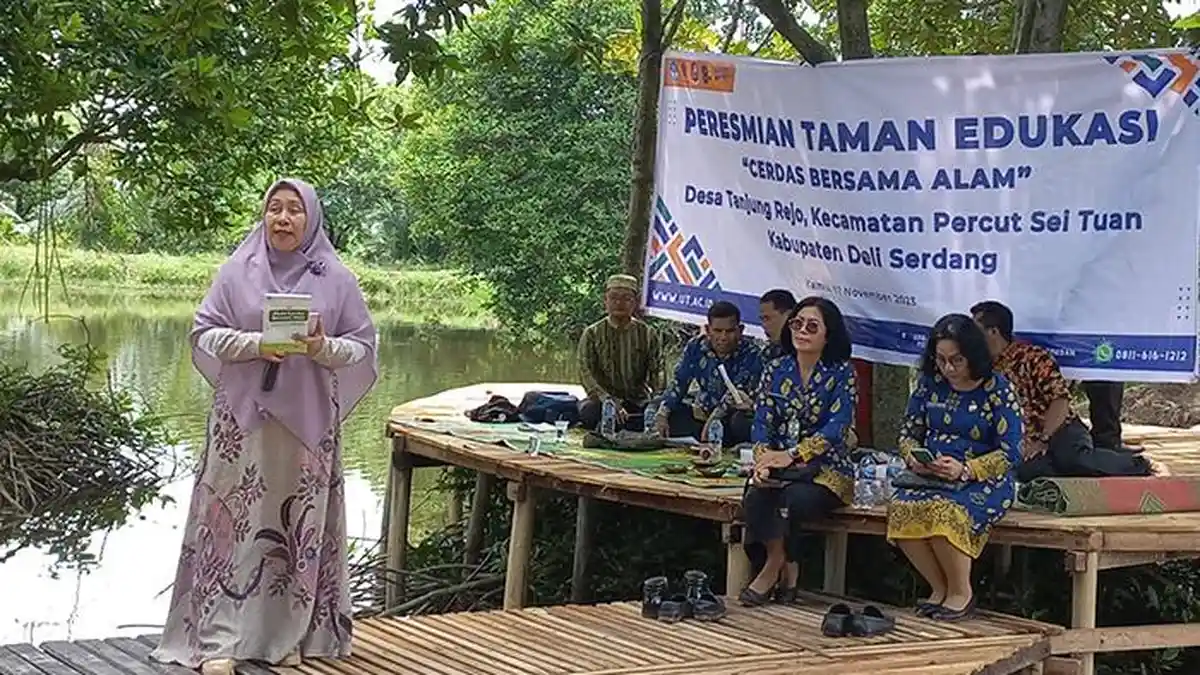 Taman Edukasi Cerdas Bersama Alam Hadir di Desa Tanjung Rejo, Desa Binaan Universitas Terbuka Medan