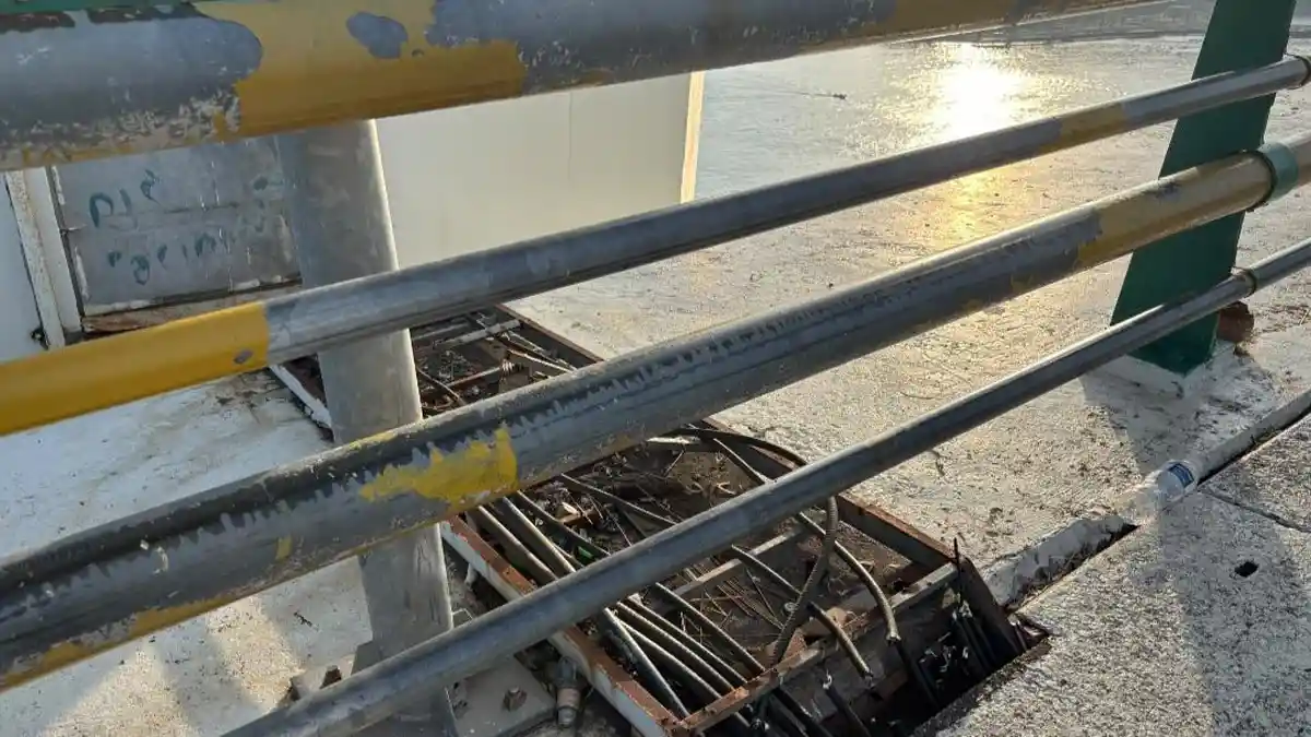 Bekas Pencurian Kabel di Jembatan I Barelang Batam Masih Terlihat, Pengunjung Khawatir Membahayakan - Tribunbatam.id