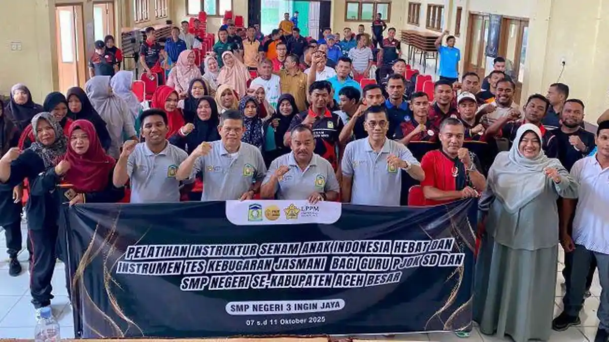 Gandeng USK, Pemkab Aceh Besar Latih Guru PJOK Jadi Instruktur Senam Anak