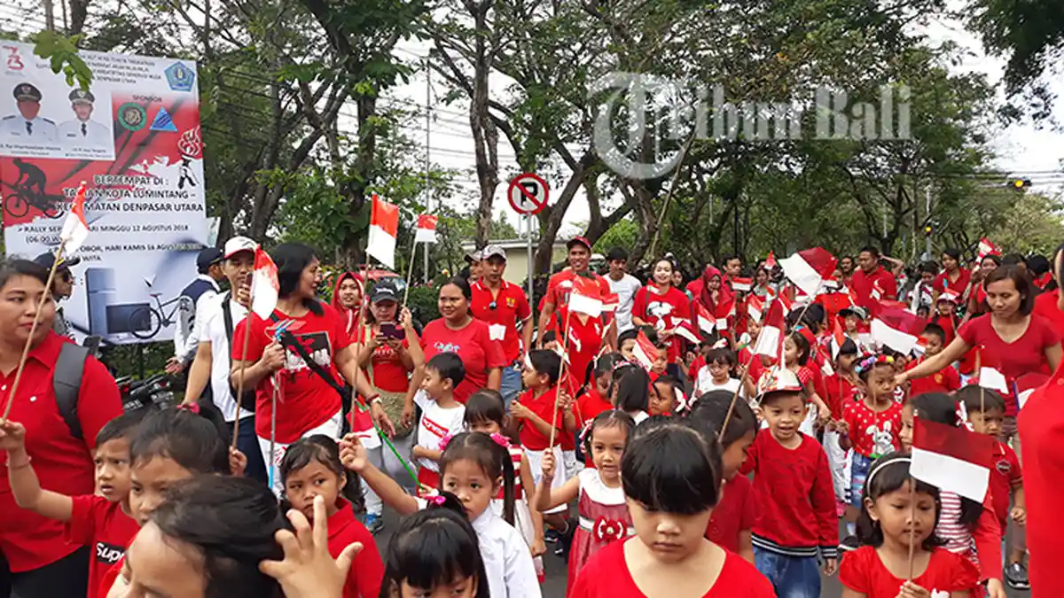 3000 Anak Gunakan Baju Merah Putih di Lapangan Lumintang