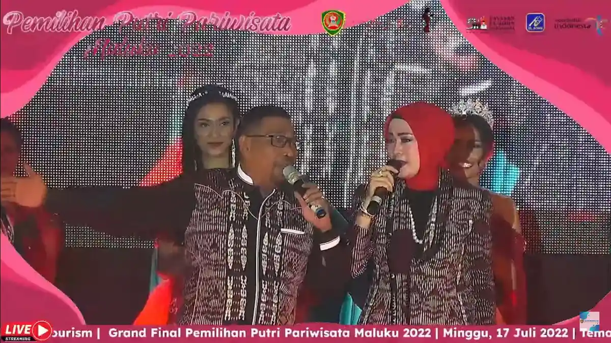 Gubernur Murad dan Istri Persembahkan Hits Janji Putih tuk Finalis Putri Pariwisata Maluku 2022