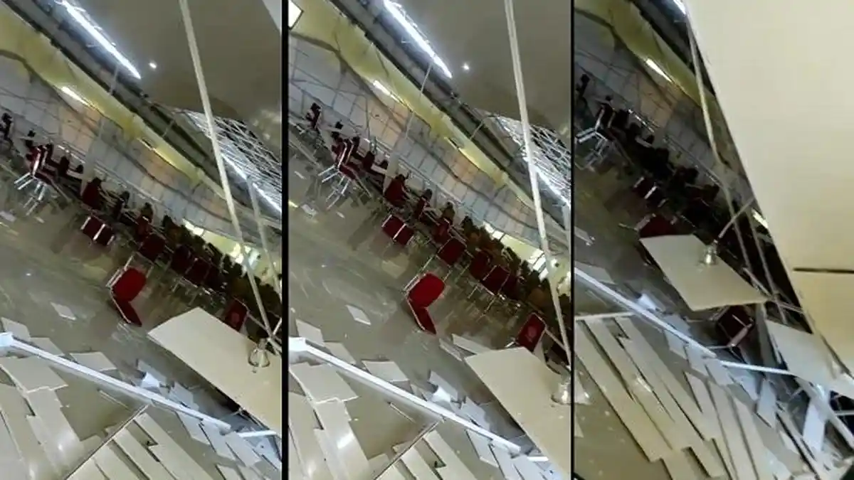 Gedung Polda Sulbar Rusak Parah Akibat Gempa Mamuju 5,8 SR