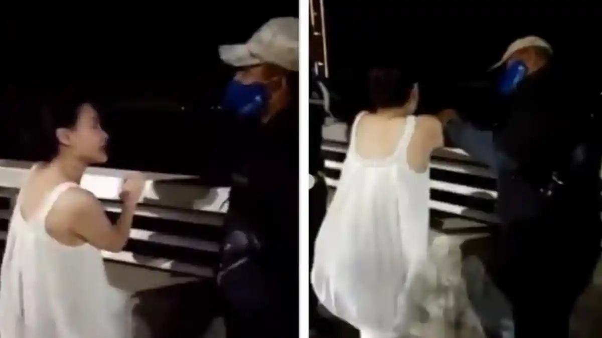 Viral Wanita Berdaster Putih Menangis Coba Loncat dari Jembatan PIK Jakarta Utara