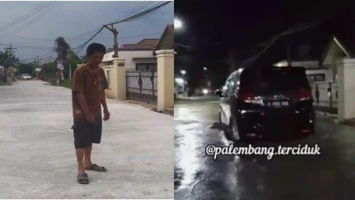 Viral, Video Mobil Mewah Terjebak Jalan Cor basah, Diperingatkan Warga Ngaku Pengacara