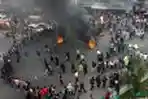 AKSI TOLAK BBM Dengan Bakar Ban