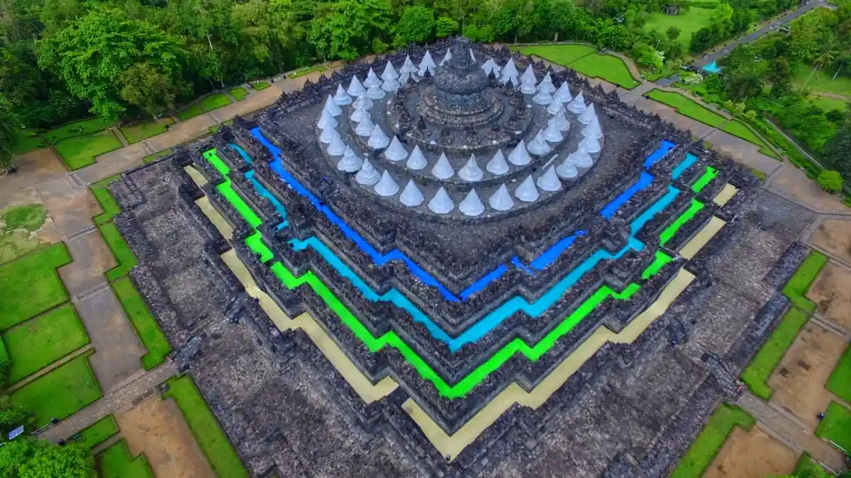 Jalur Wisatawan Candi Borobudur Saat Perayaan Waisak 2022
