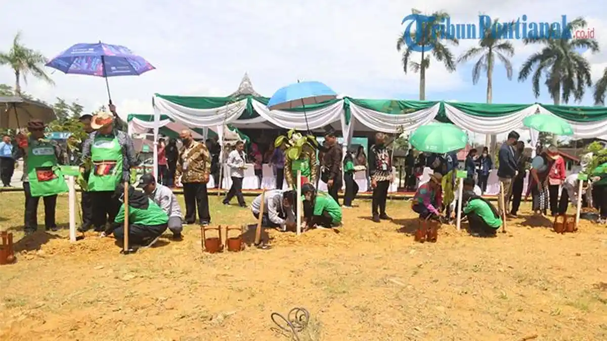 Penanaman Pohon Ulin oleh Menteri Ekonomi Empat Negara BIMP-EAGA