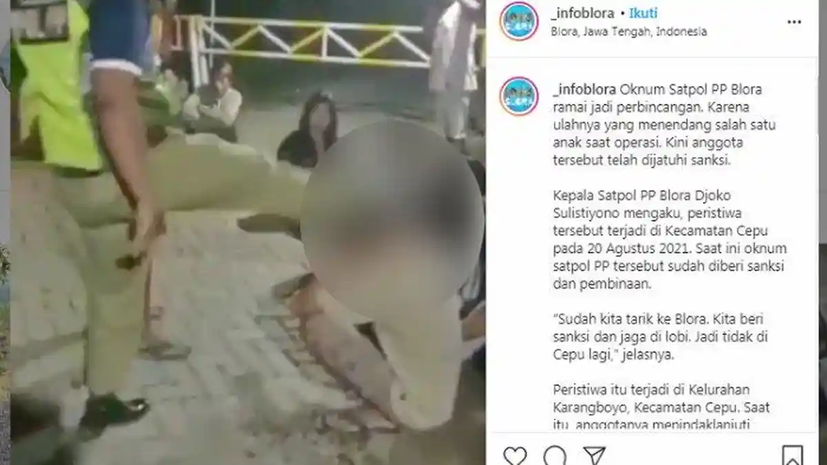 Viral Video Satpol PP Tendang Pemuda Mabuk, Begini Nasibnya Sekarang 