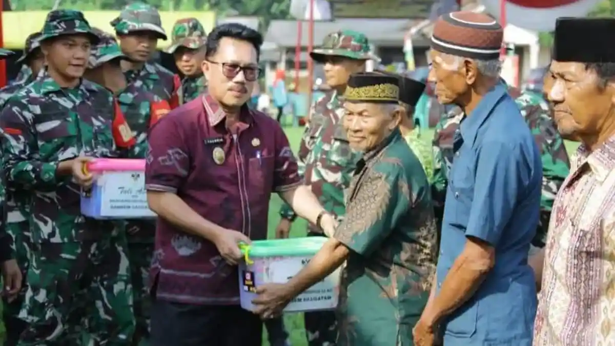 TMMD di Tanjung Bintang Lampung Selatan Ditutup, Bangun Jalan Onderlagh 500 Meter